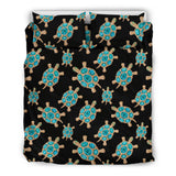 Sea Turtle Blue Stone Pattern Bedding Set
