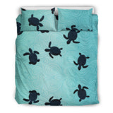Sea Turtle With Blue Ocean Backgroud Bedding Set