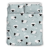 Sheep Polka Dot Cloud Pattern Bedding Set