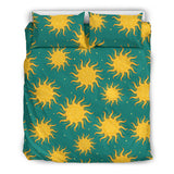 Sun Green Background Bedding Set