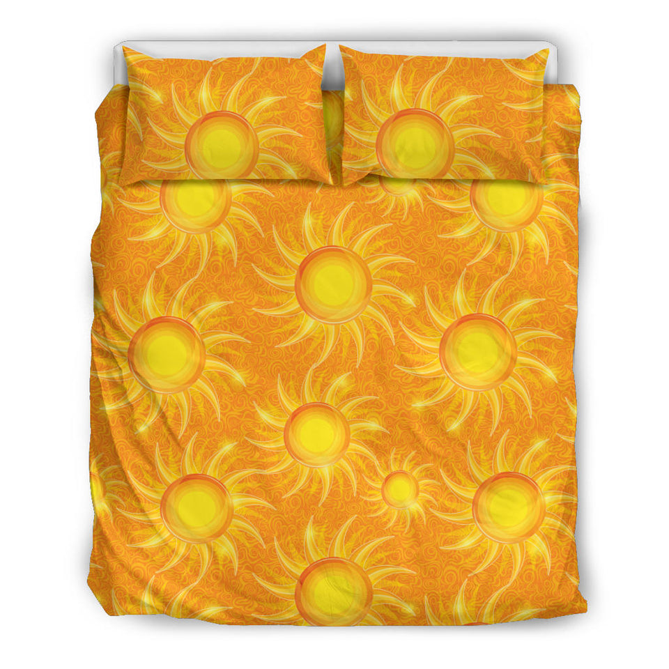 Sun Orange Background Bedding Set