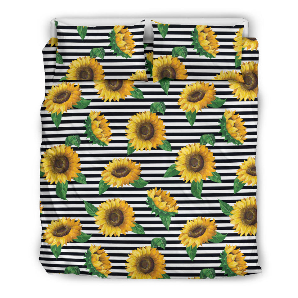 Sunflowers Ribbon Background Bedding Set