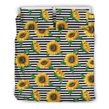 Sunflowers Ribbon Background Bedding Set