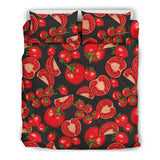Tomato Black Background Bedding Set