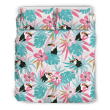 Toucan Tropical Flower Leave Pattern Bedding Set