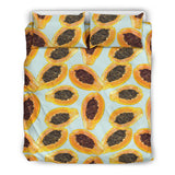 Watercolor Papaya Pattern Bedding Set