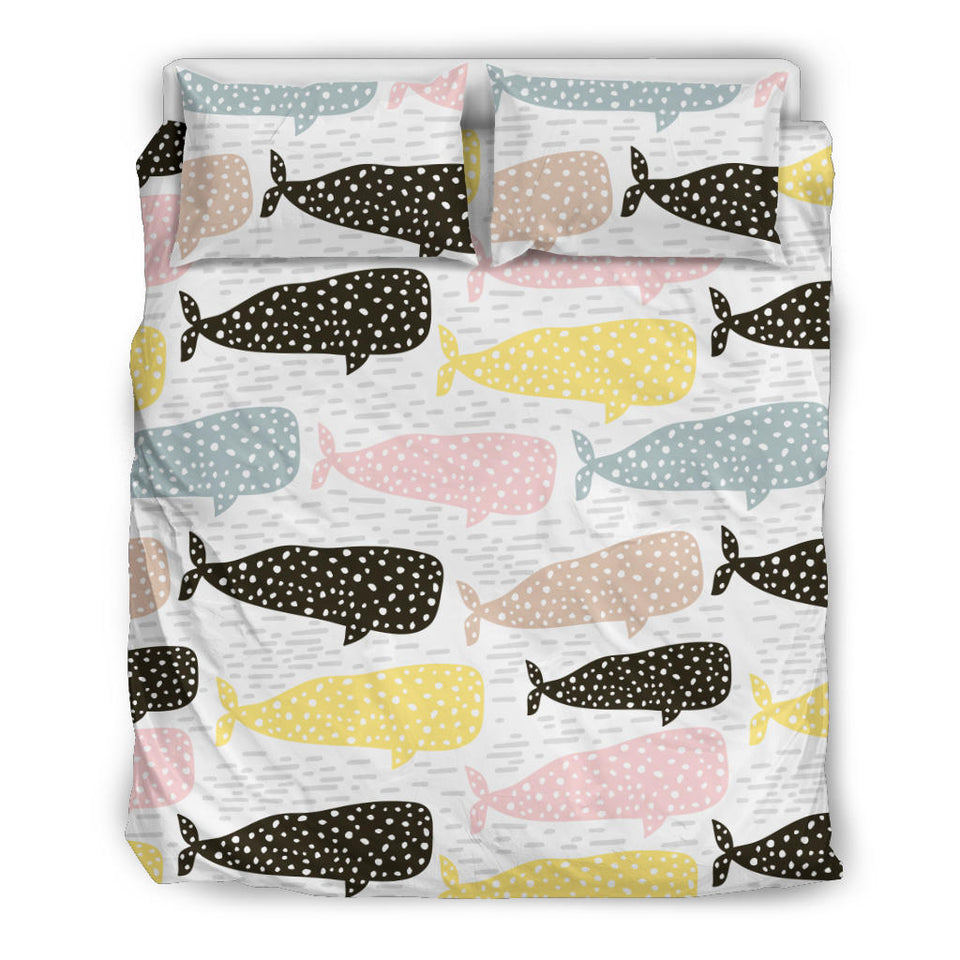 Whale Dot Pattern Bedding Set