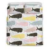 Whale Dot Pattern Bedding Set