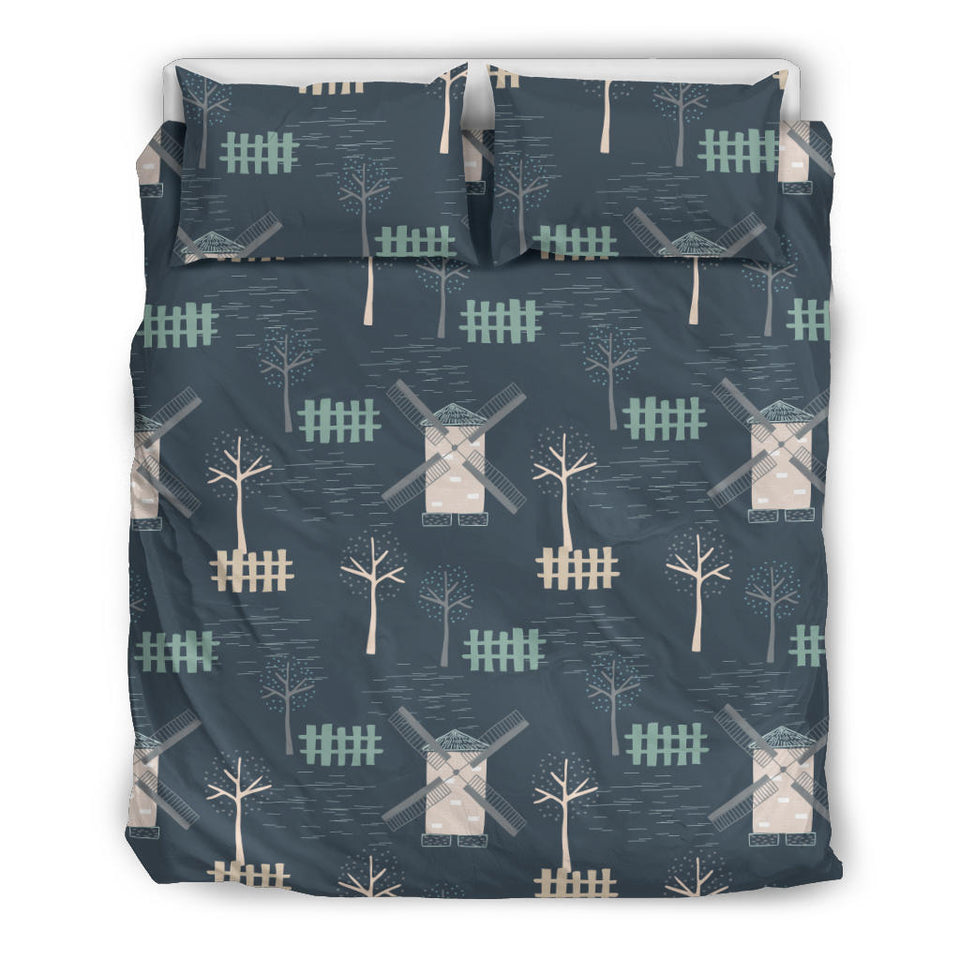 Windmill Tree Pattern Bedding Set