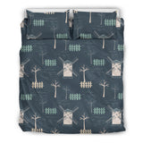 Windmill Tree Pattern Bedding Set