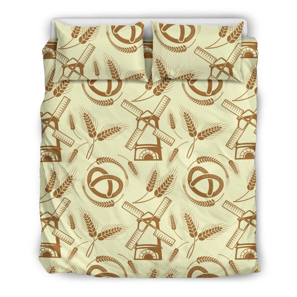 Windmill Wheat Pattern Bedding Set