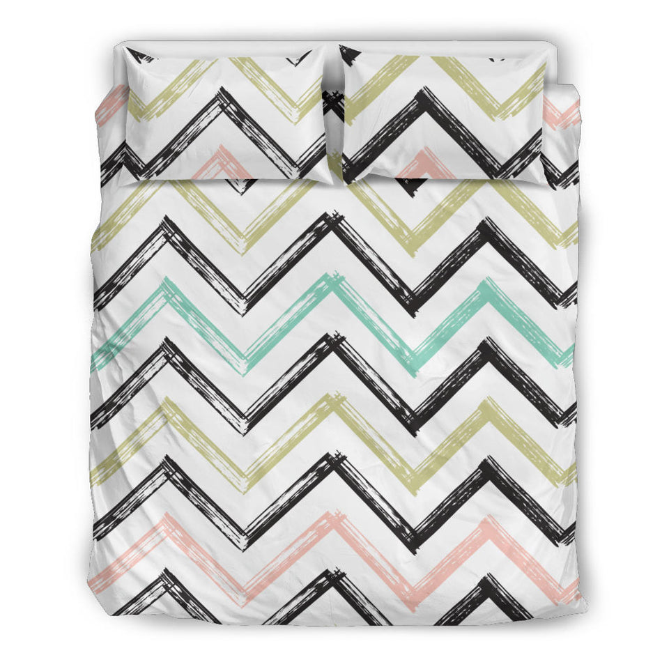 Zigzag  Chevron Paint Pattern Bedding Set