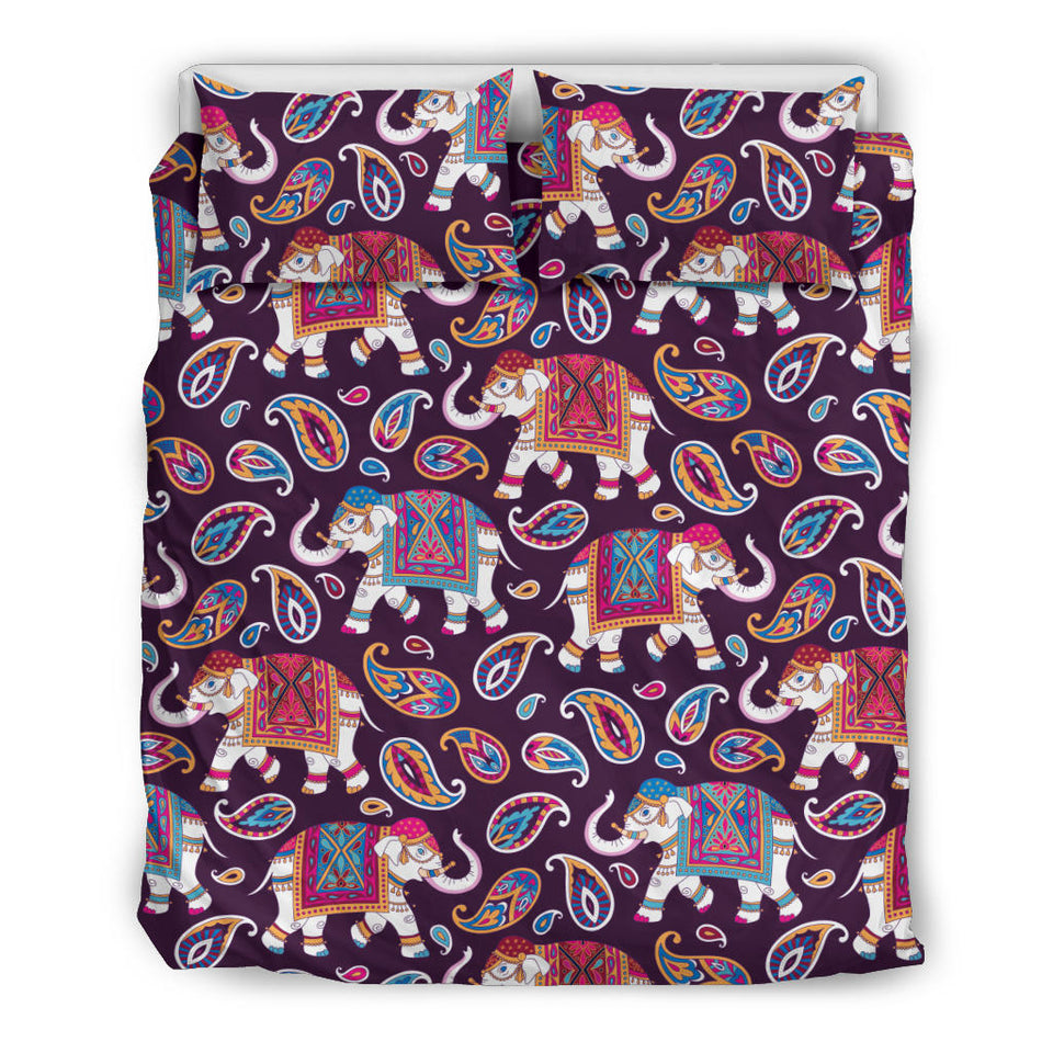 Elephant Indian Style Ornament Pattern Bedding Set
