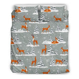Beautiful Deers Winter Christmas Bedding Set