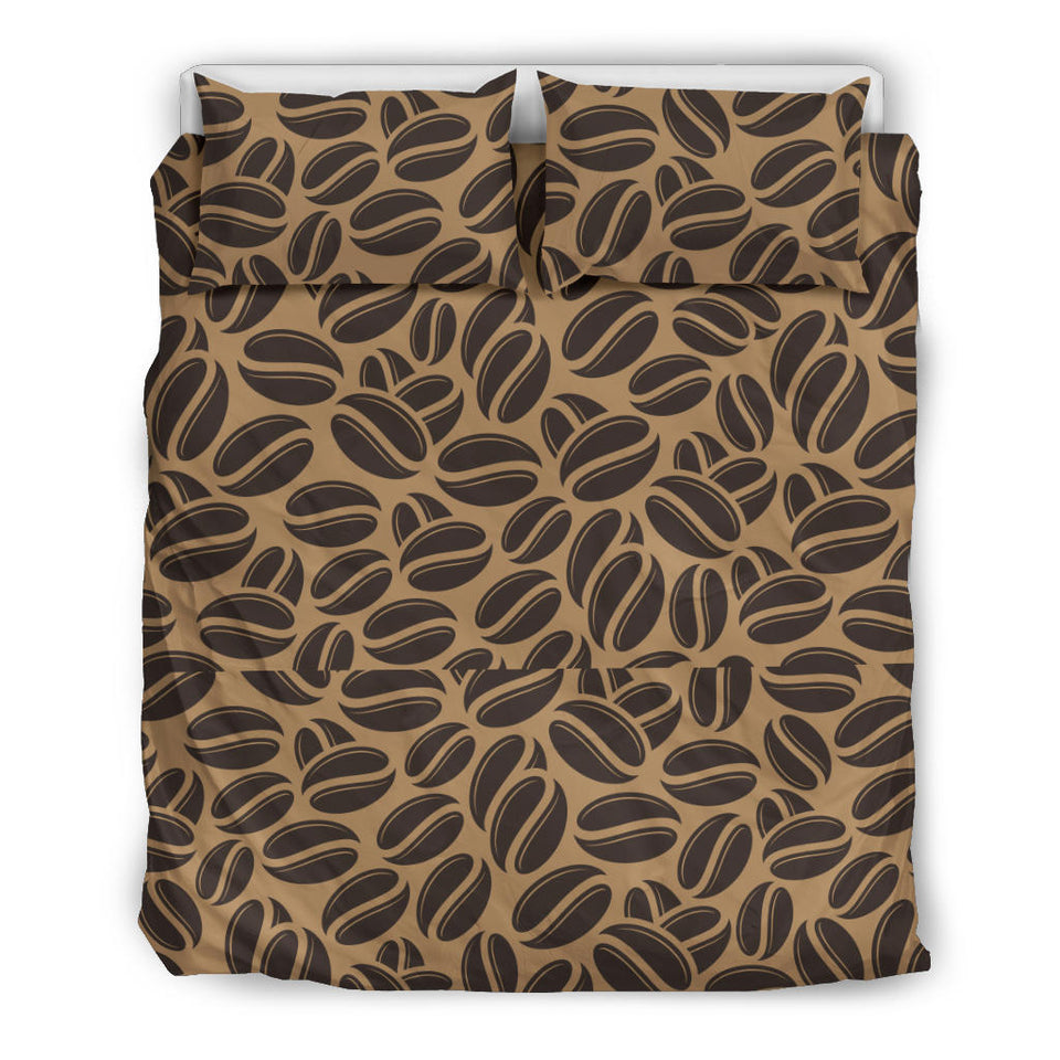 Coffee Bean On Brown Background Bedding Set