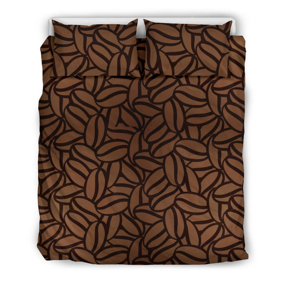 Coffee Bean Pattern Bedding Set