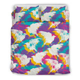 Colorful Crow Illustration Pattern Bedding Set