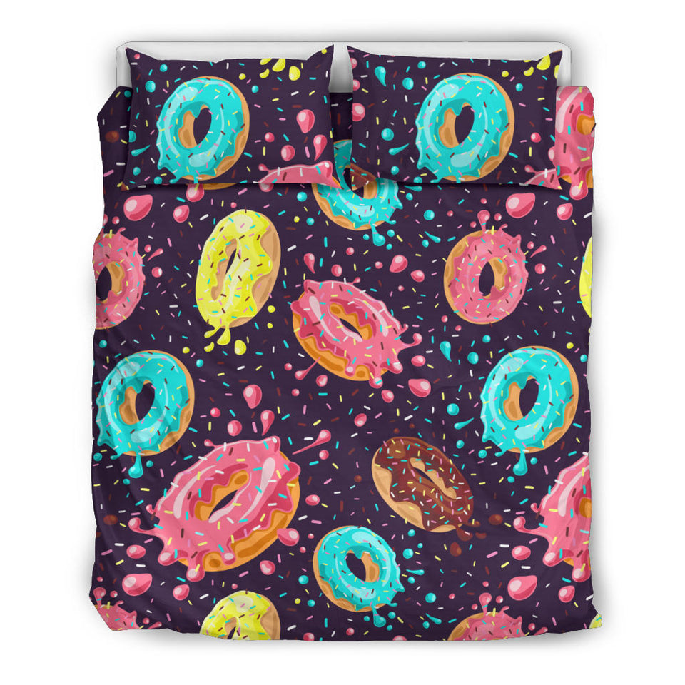 Colorful Donut Glaze Pattern Bedding Set