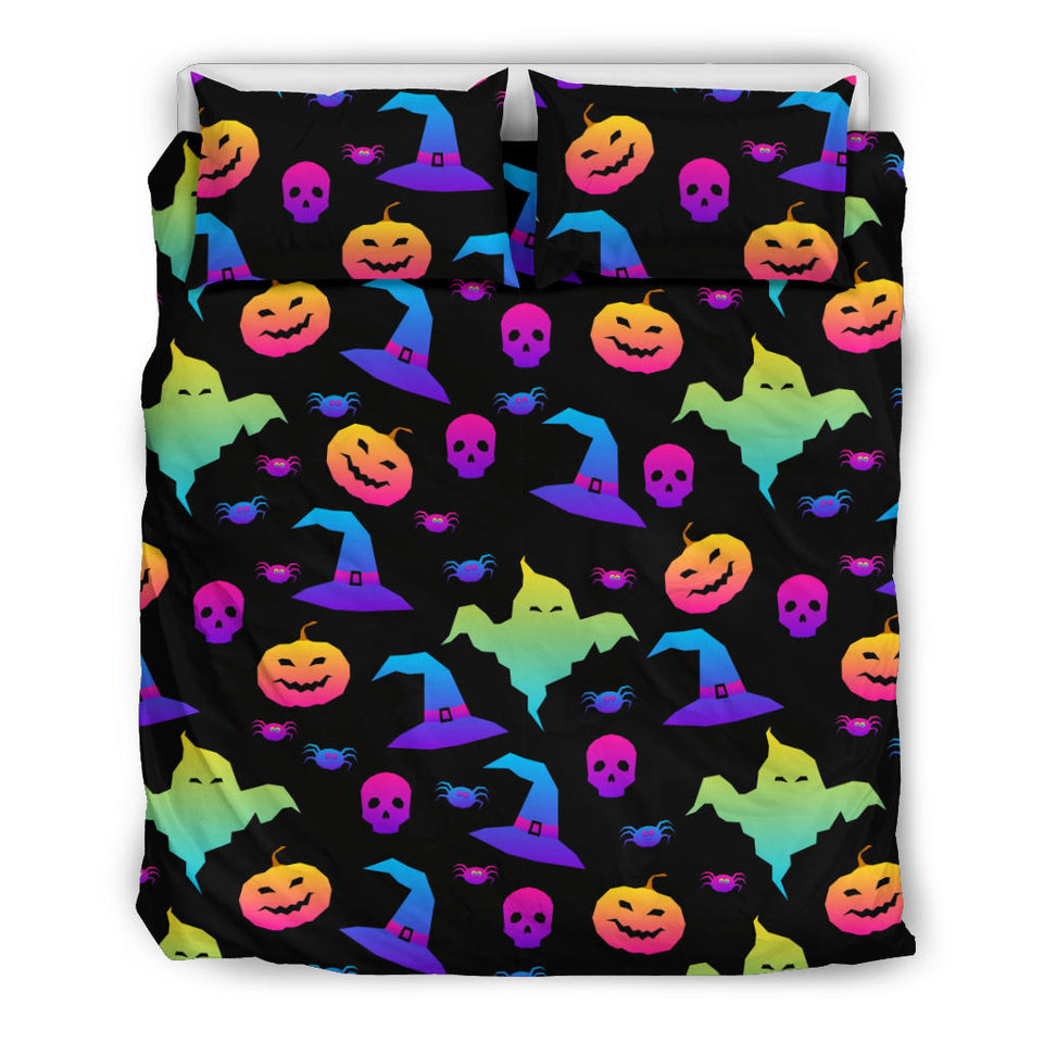 Colorful Halloween Background Bedding Set