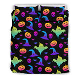 Colorful Halloween Background Bedding Set