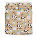 Cow Bottle Of Milk Pattern Bedding Set