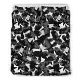 Crow Illustration Pattern Bedding Set