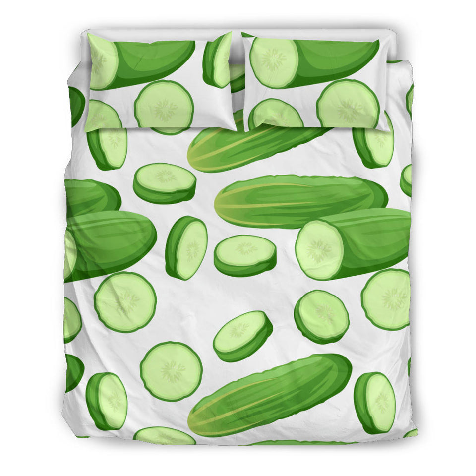 Cucumber Whole Slices Pattern Bedding Set