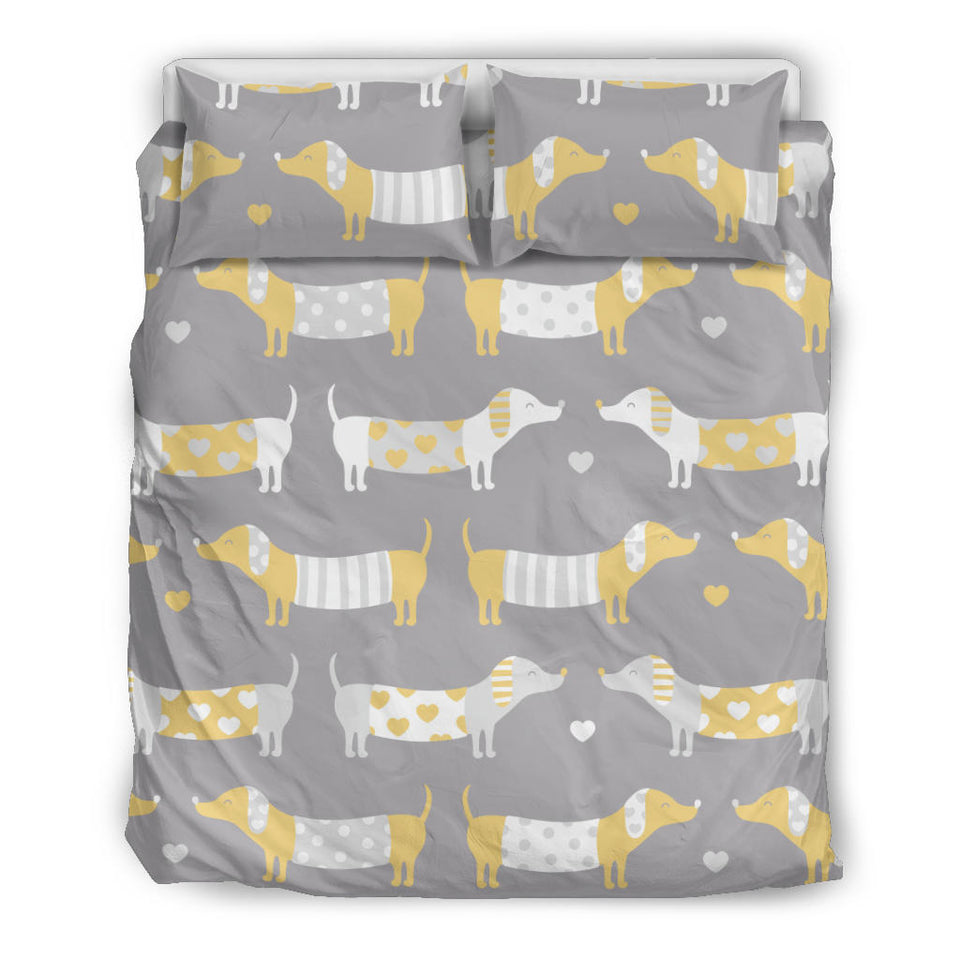 Cute Dachshund Dog Pattern Bedding Set