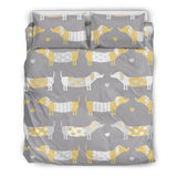 Cute Dachshund Dog Pattern Bedding Set