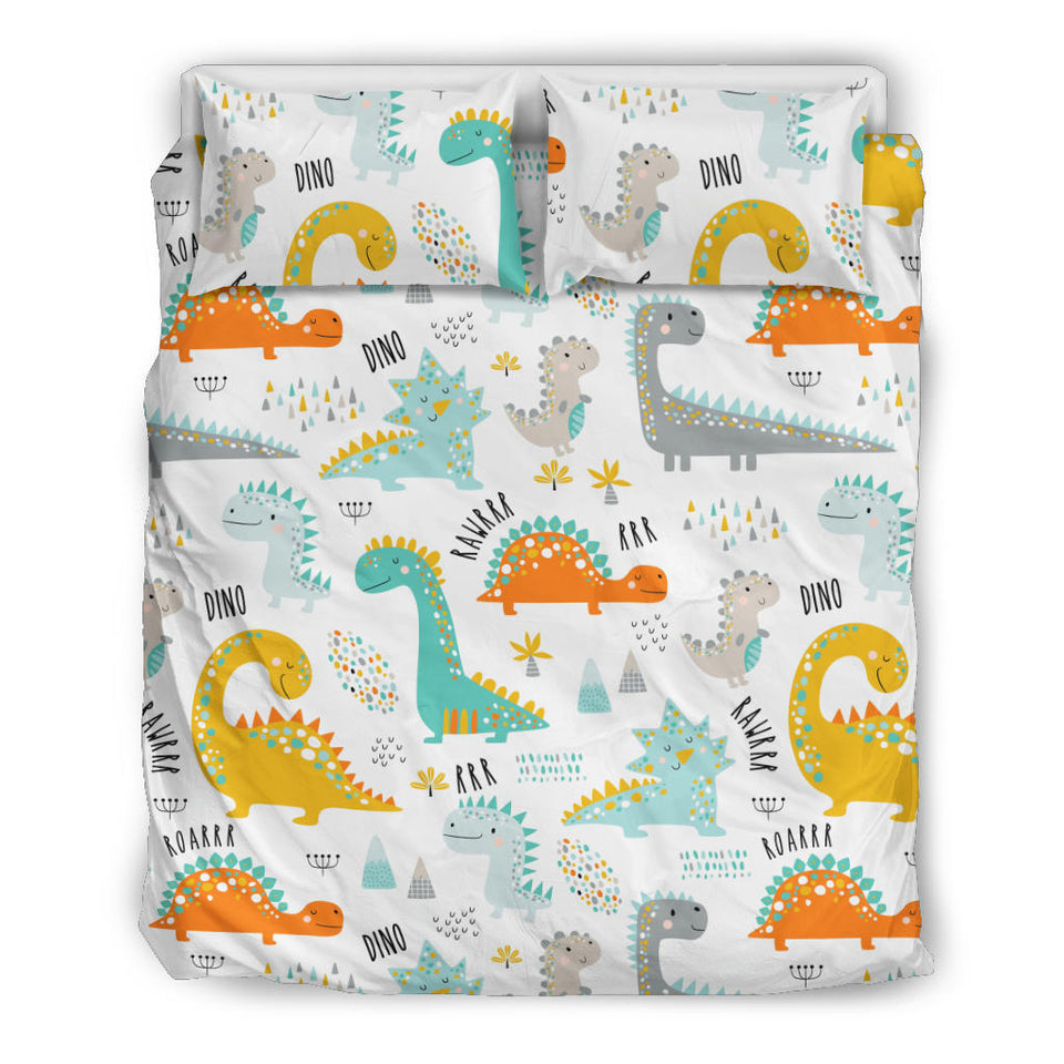 Cute Funny Kids Dinosaurs Pattern Bedding Set