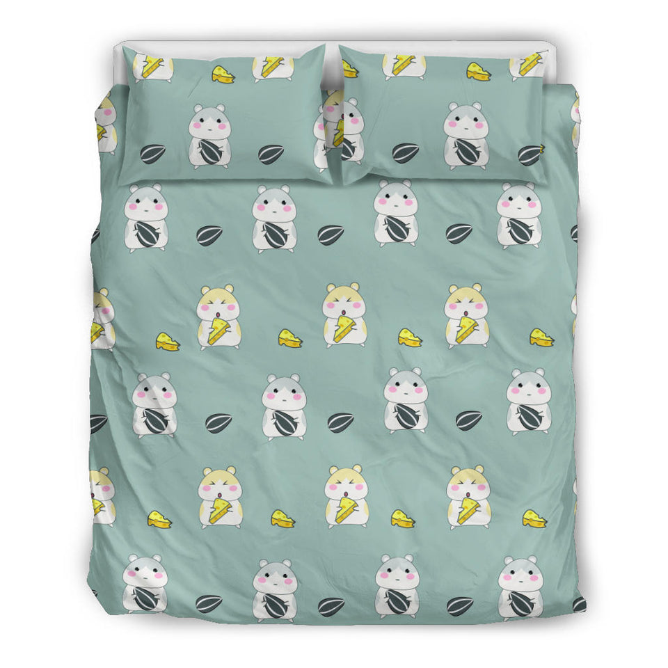 Cute Hamster Cheese Pattern Bedding Set