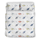 Cute Helicopter Star Pattern Bedding Set
