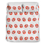 Daruma Japanese Wooden Doll Pattern Bedding Set