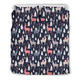 Deers Winter Christmas Pattern Bedding Set