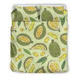 Durian Leaves Pattern Background Bedding Set
