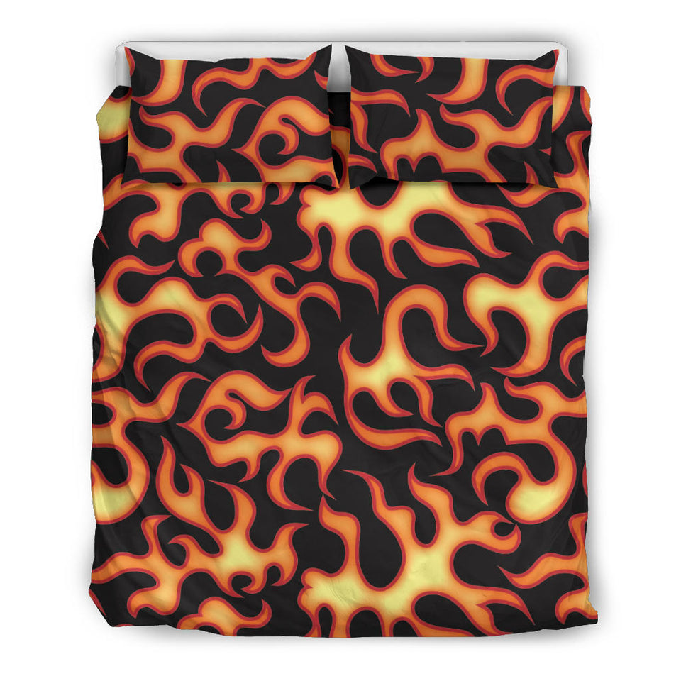 Fire Flame Dark Pattern Bedding Set