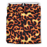 Fire Flame Dark Pattern Bedding Set
