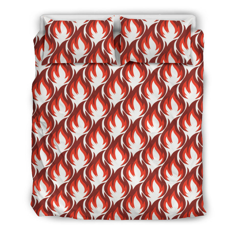 Fire Flame Symbol Design Pattern Bedding Set