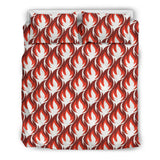 Fire Flame Symbol Design Pattern Bedding Set