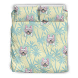 French Bulldog Hawaii Blackground Bedding Set