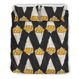 French Fries Dark Background Bedding Set