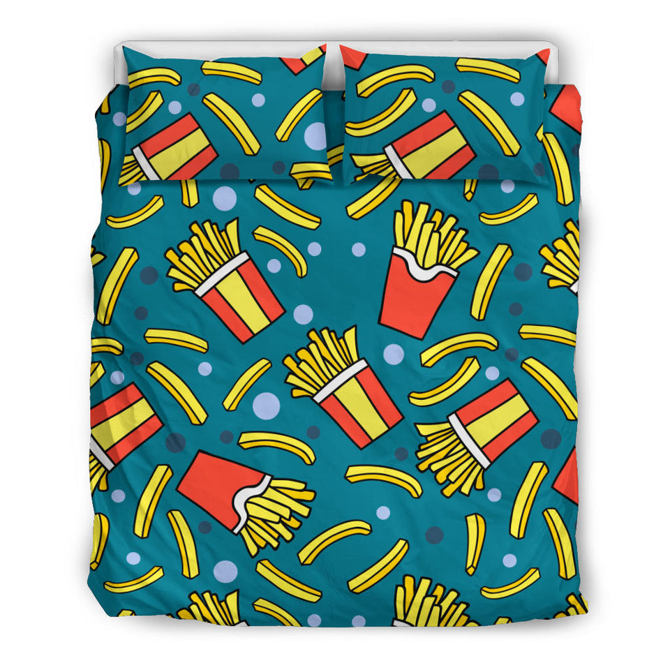 French Fries Red Paper Box Pattern Bedding Set