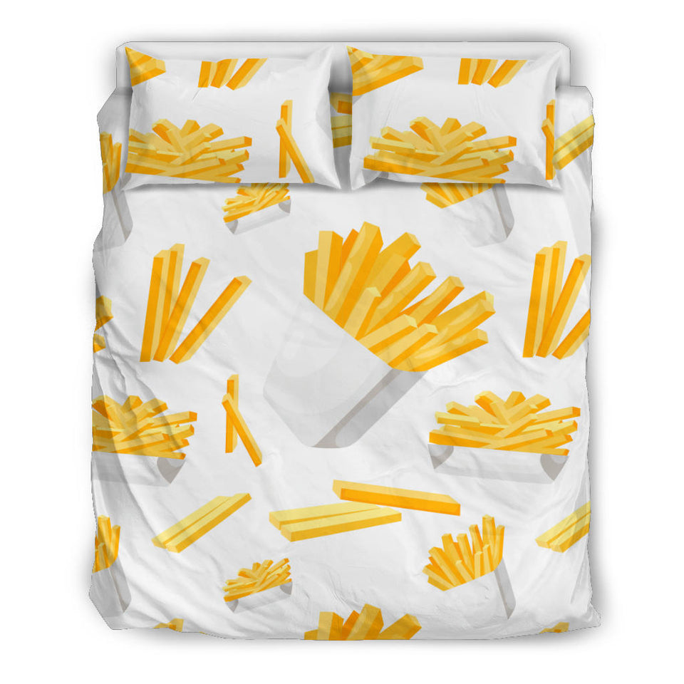 French Fries White Paper Box Pattern Bedding Set
