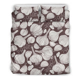 Garlic Bulb Dark Background Bedding Set