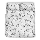 Garlic Pattern Black White Bedding Set