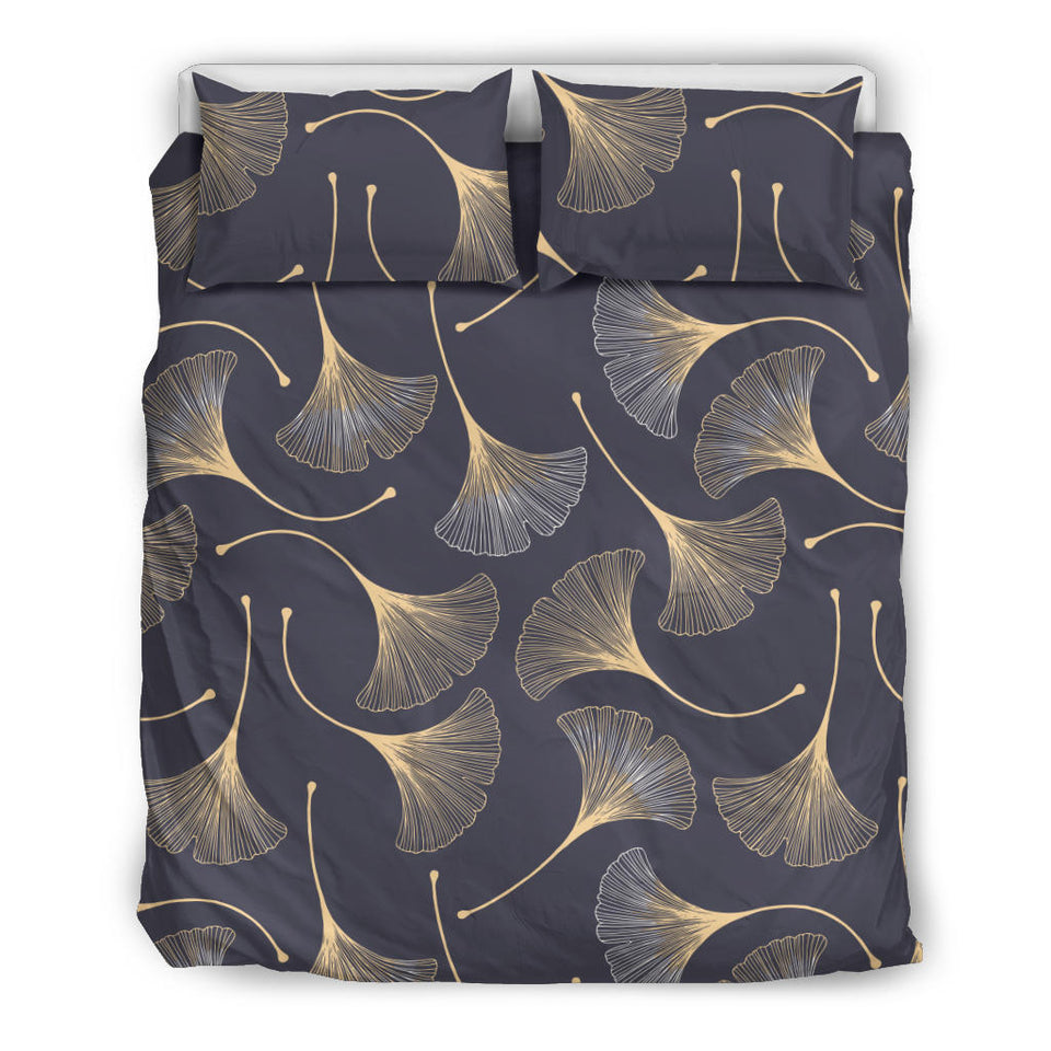 Gold Ginkgo Leaves Bedding Set