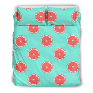 Grapefruit Green Background Bedding Set