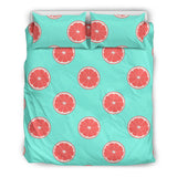 Grapefruit Green Background Bedding Set