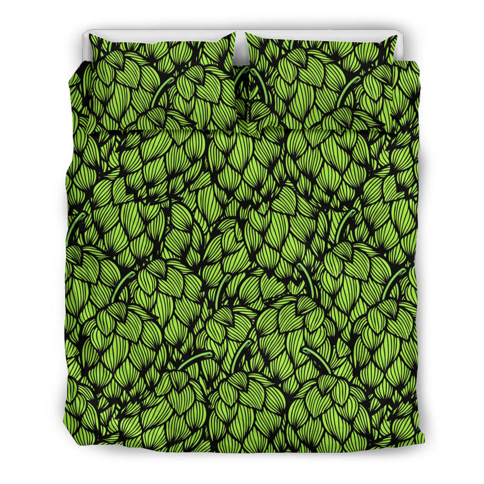 Green Hop Pattern Bedding Set