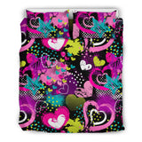 Heart Dot Wave Star Creative Design Pattern Bedding Set